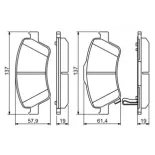 BOSCH 0986494260 Juego de pastillas de freno