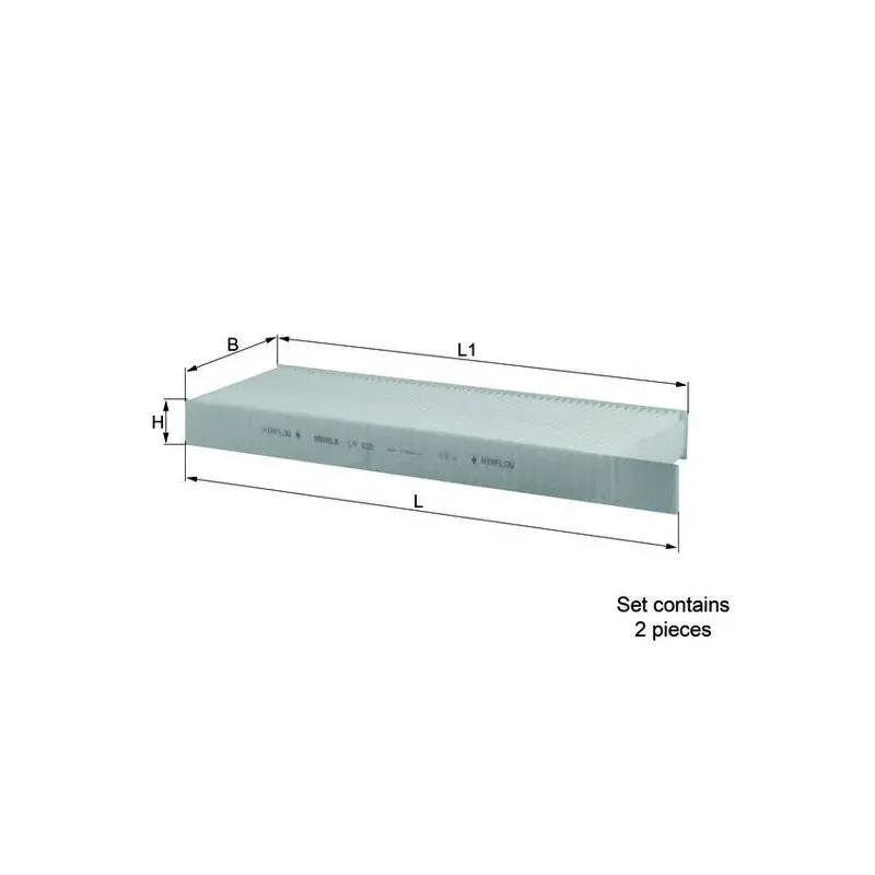 MAHLE LA428/S Filtro, aire habitáculo