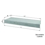 MAHLE LA428/S Filtro, aire habitáculo