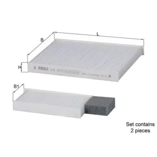 MAHLE LA570/S Filtro, aire habitáculo