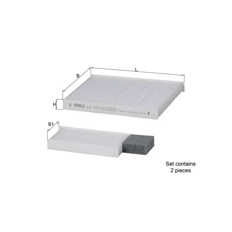 MAHLE LA570/S Filtro, aire habitáculo