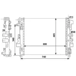 NRF 53801 Radiador, refrigeración del motor