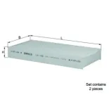 MAHLE LA122/S Filtro, aire habitáculo