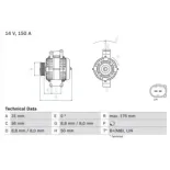 BOSCH 0986047150 Alternador