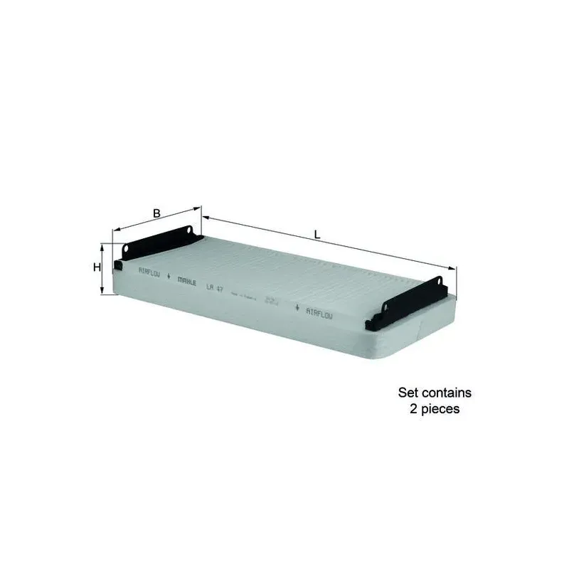MAHLE LA47/S Filtro, aire habitáculo