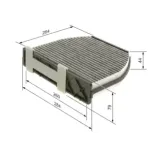 BOSCH 1987435001 Filtro, aire habitáculo