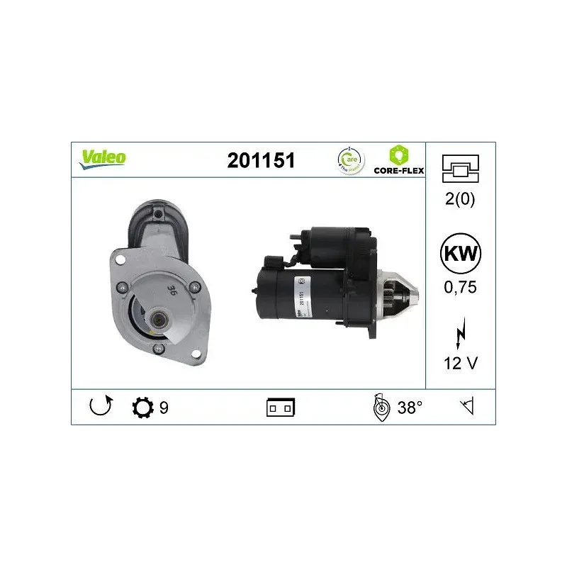 VALEO 201151 Motor de arranque