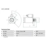 BOSCH 0986013850 Motor de arranque