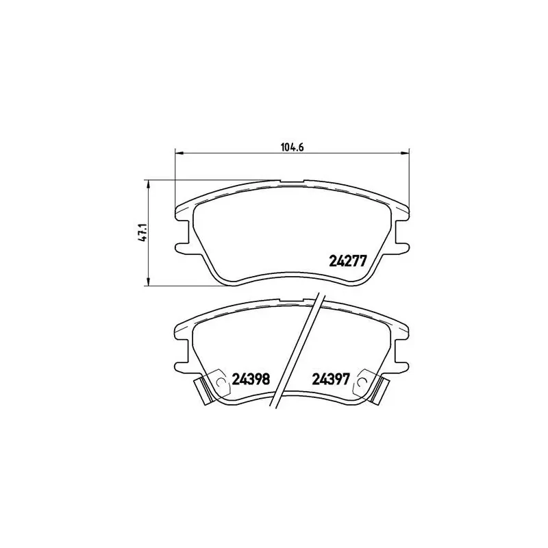 BREMBO P30027 Juego de pastillas de freno