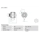 BOSCH 0986046240 Alternador
