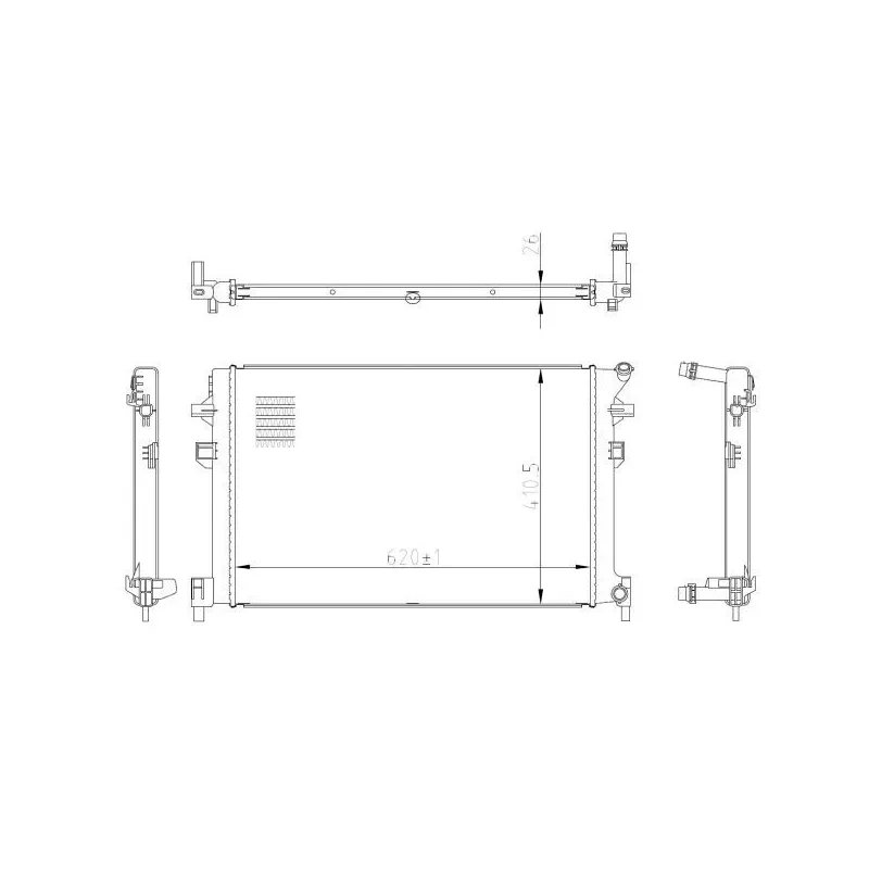 NRF 50042 Radiador, refrigeración del motor