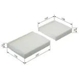 BOSCH 1987432136 Filtro, aire habitáculo