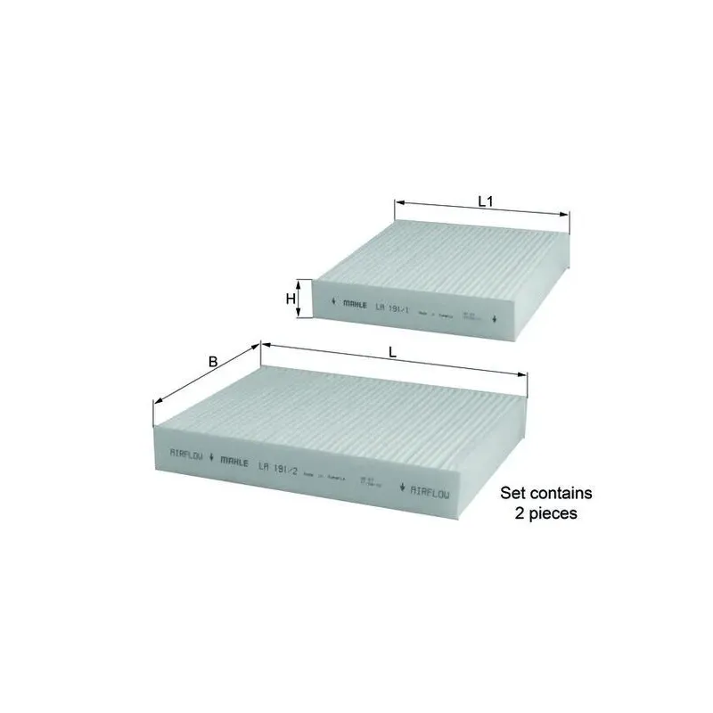 MAHLE LA191/S Filtro, aire habitáculo