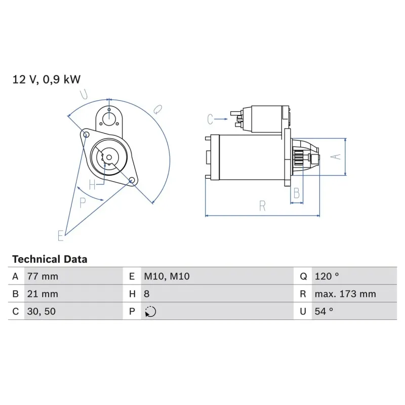 BOSCH 0986025720 Motor de arranque