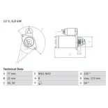 BOSCH 0986025720 Motor de arranque
