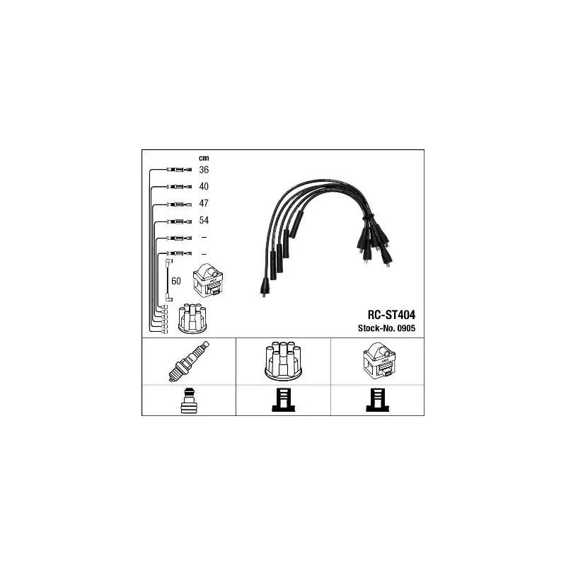 NGK 0905 Juego de cables de encendido