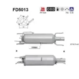 AS FD5013 Filtro hollín/partículas, sistema escape