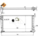 NRF 509510 Radiador, refrigeración del motor
