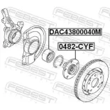 FEBEST DAC43800040M Cojinete de rueda