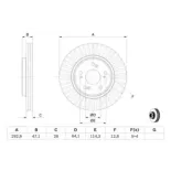 BOSCH 0986479456 Disco de freno (Unidad)