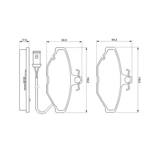 BOSCH 0986424151 Juego de pastillas de freno