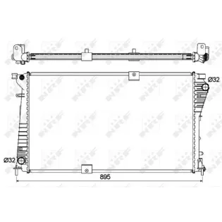 NRF 53123 Radiador, refrigeración del motor