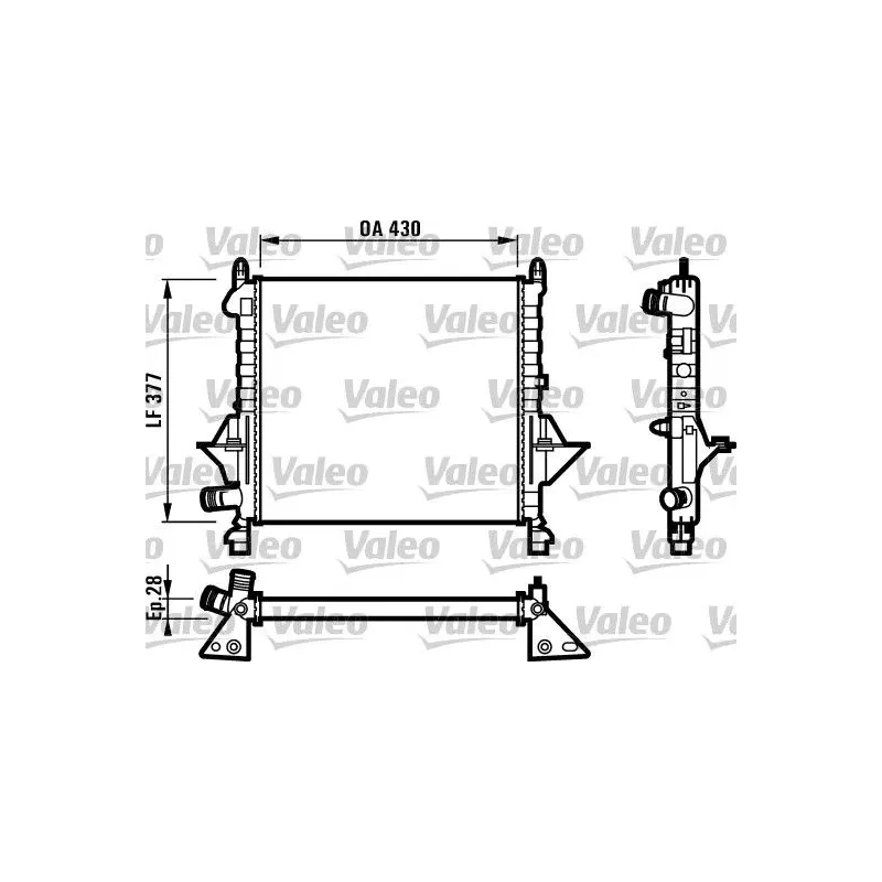 VALEO 731552 Radiador, refrigeración del motor