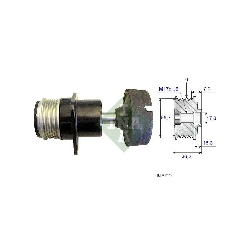 INA SCHAEFFLER 535015710 Rueda libre alternador