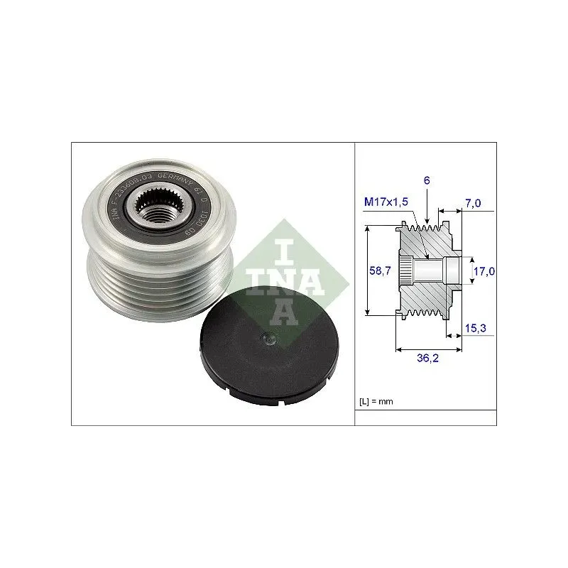 INA SCHAEFFLER 535009810 Rueda libre alternador