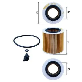 MAHLE OX387D1 Filtro de aceite
