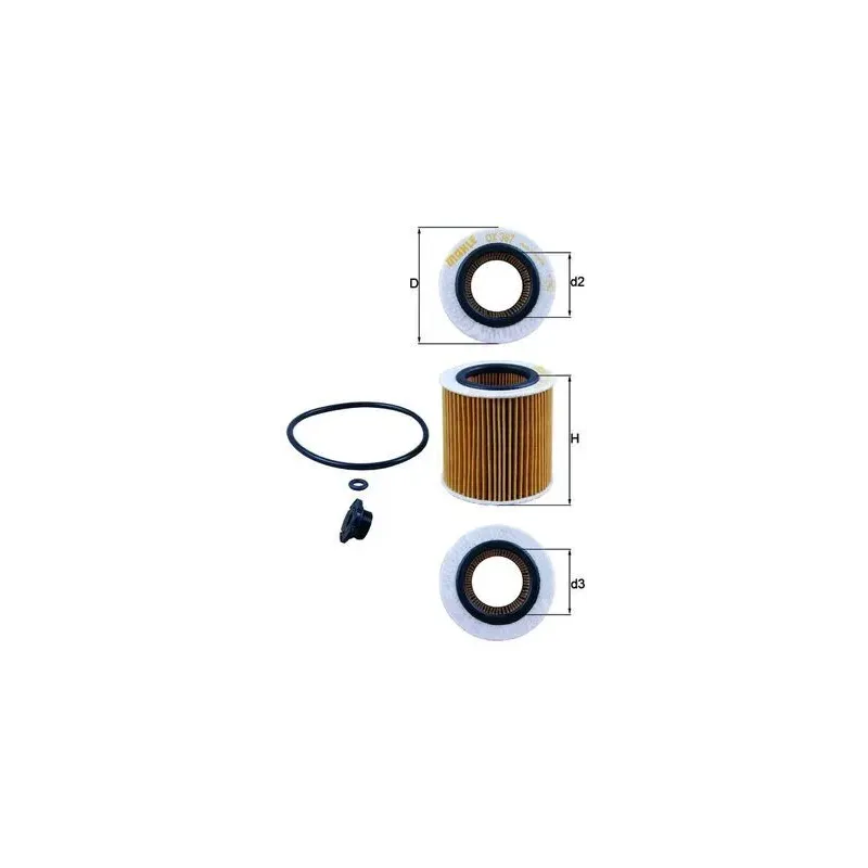 MAHLE OX387D1 Filtro de aceite