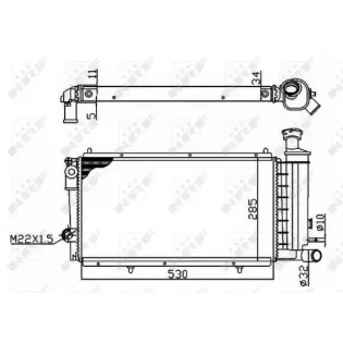 NRF 50406A Radiador, refrigeración del motor