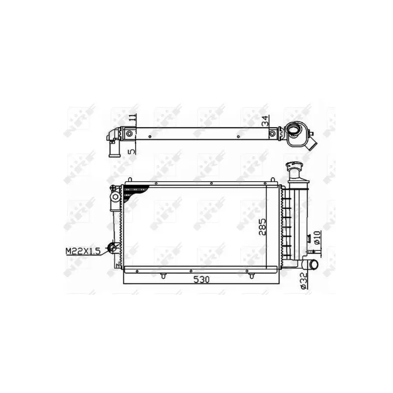 NRF 50406A Radiador, refrigeración del motor