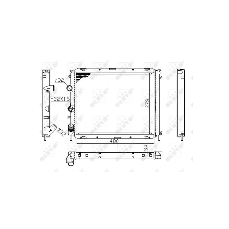 NRF 53209A Radiador, refrigeración del motor