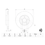 BOSCH 0986479069 Disco de freno (Unidad)