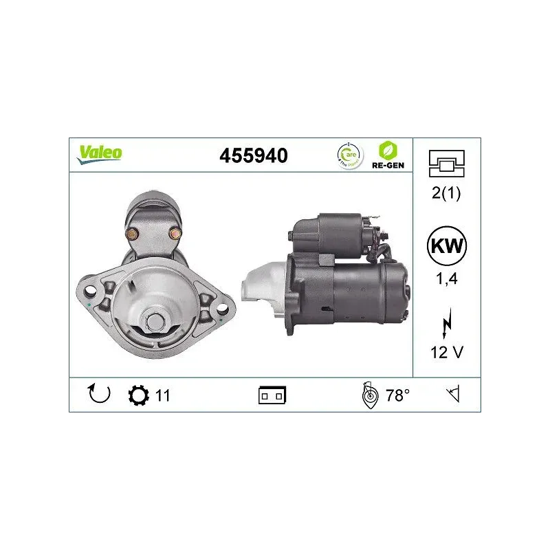 VALEO 455940 Motor de arranque