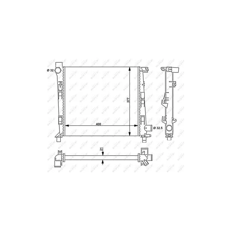 NRF 54717 Radiador, refrigeración del motor