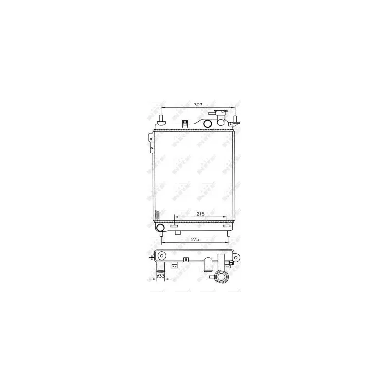 NRF 53359 Radiador, refrigeración del motor