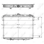 NRF 509533 Radiador, refrigeración del motor