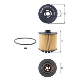 MAHLE OX1312D Filtro de aceite