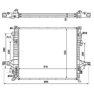 NRF 58356 Radiador, refrigeración del motor