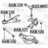 FEBEST HAB-130 Suspensión, Brazo oscilante