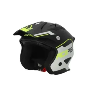 Casco Acerbis Jet Aria 22-06 blanco y amarillo fluor 0025055.457