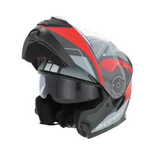 Casco Modular Acerbis Serel 22-06 gris y rojo 0025201.295