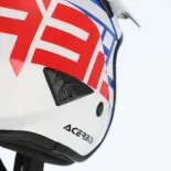 Casco Acerbis Jet Aria Graphic Sport 22-06 color blanco, azul y rojo glossy 0026602.034