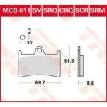 Pastillas de freno delantero moto TRW MCB611SV