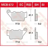 Pastillas de freno moto TRW MCB672SI