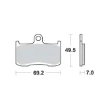 Pastillas de freno delantero moto TRW MCB737SV