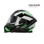 Casco integral Acerbis X-Way Homologación 22-06 negro y verde 0026016.325