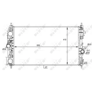 NRF 59076 Radiador, refrigeración del motor